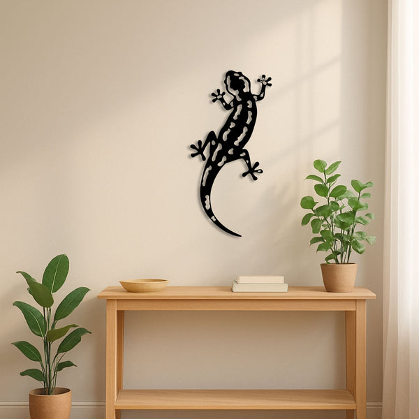Metalen wanddecoratie | Decoratieve Salamander | Duurzaam en stijlvol ontwerp