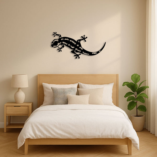 Metalen wanddecoratie | Decoratieve Salamander | Duurzaam en stijlvol ontwerp