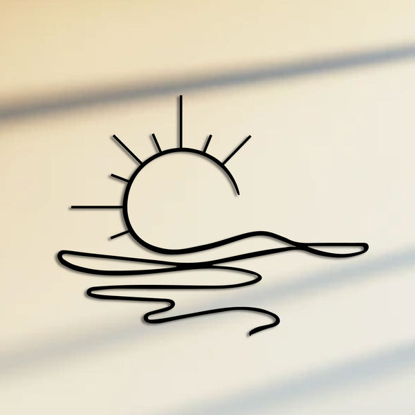 Metalen wanddecoratie – Decoratieve Zonneschijn – Geschikt voor binnen- en buitengebruik