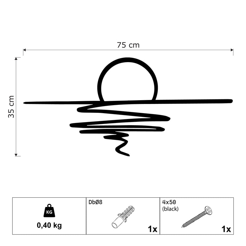 Metalen wanddecoratie – Decoratieve Wandkunst – Geschikt voor Binnengebruik
