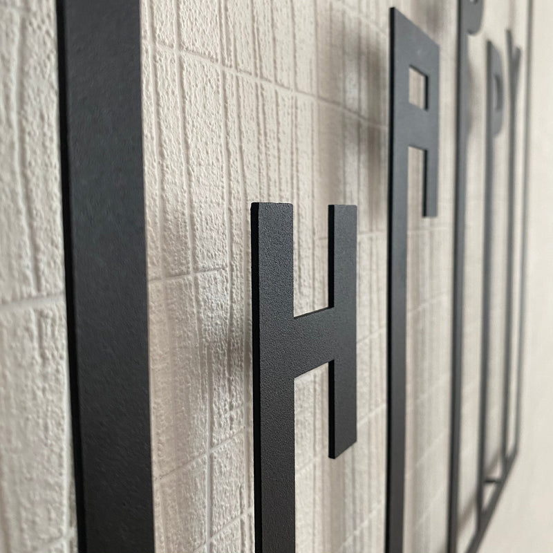 Metalen wanddecoratie – Inspirerende Boodschap – Duurzaam Ontwerp - POUEV