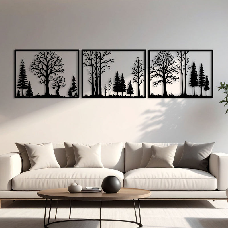 Metalen wanddecoratie | Drieluik Design | Duurzaam Materiaal