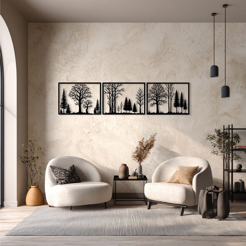 Metalen wanddecoratie | Drieluik Design | Duurzaam Materiaal