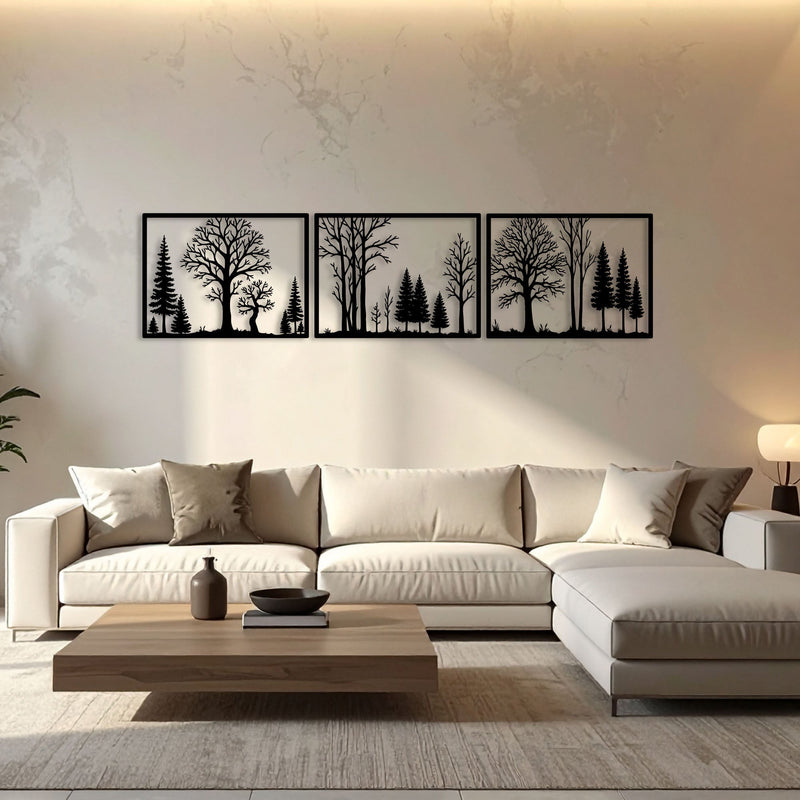 Metalen wanddecoratie | Drieluik Design | Duurzaam Materiaal