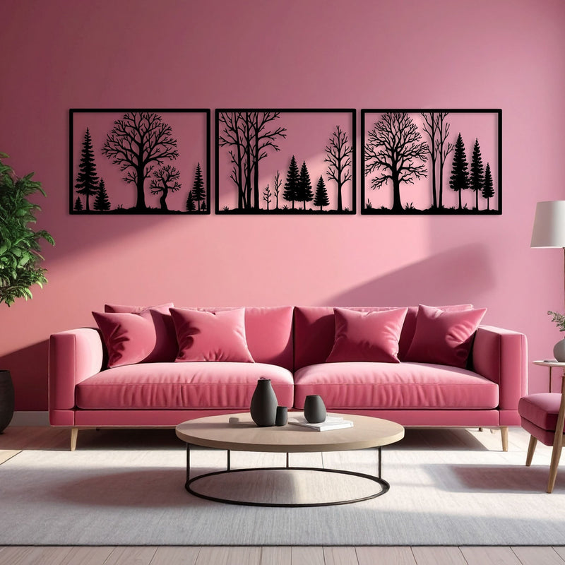 Metalen wanddecoratie | Drieluik Design | Duurzaam Materiaal