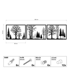 Metalen wanddecoratie | Drieluik Design | Duurzaam Materiaal