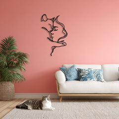 Metalen wanddecoratie – Voor Kattenliefhebbers – Duurzaam en Uniek Ontwerp - POUEV